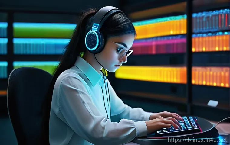 리눅스 실무에서 자주 사용하는 명령어와 스크립트 - **Prompt 1: The Digital Alchemist's Terminal**
    A young, imaginative female technomancer in her l...