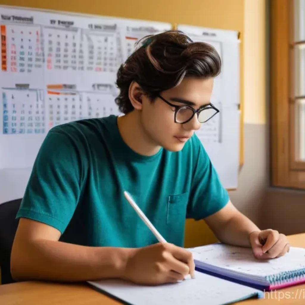리눅스 실기 시험 대비 효과적인 시간 관리법 - **Prompt:** A young adult, approximately 18-22 years old, sits at a clean, well-organized desk, meti...