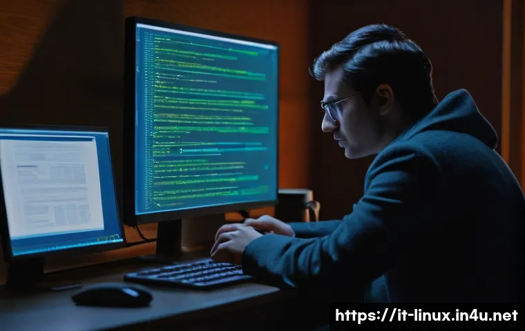 리눅스 실무에서 자주 발생하는 장애와 해결법 - **The Debugging Detective's Late Night Insight:**
    "A person, fully clothed in comfortable, every...