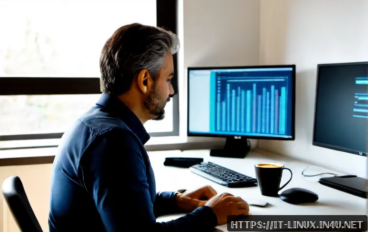 리눅스 실무에서 경험한 보안 문제 해결 사례 - Photorealistic cybersecurity incident response scene in a modern Italian office, focused middle-aged...